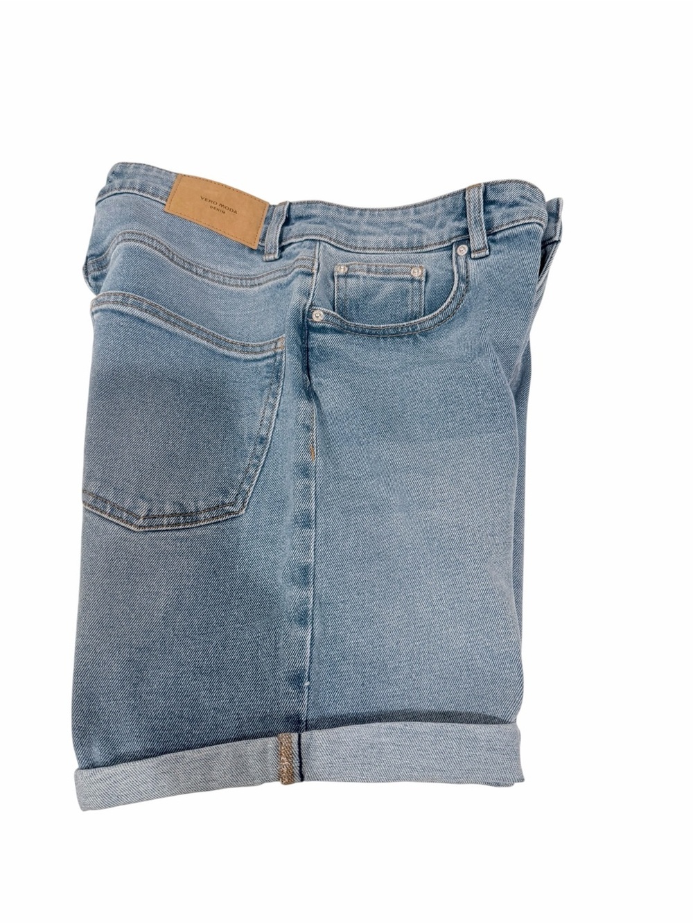 Vero Moda Light Blue Rolled Hem Denim Shorts - Picture 5 of 11